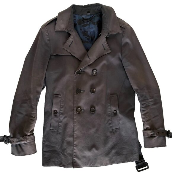 BURBERRY PRORSUM men's navy blue trench coat US size 40 - Picture 1 of 13